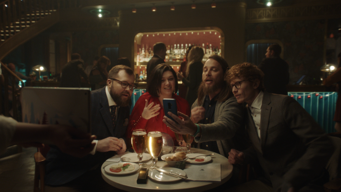 Screenshot of Stella Artois Christmas video 